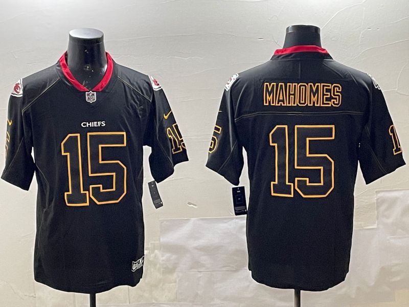 Men Kansas City Chiefs #15 Mahomes Black 2025 Nike Limited NFL Jersey style 1->kansas city chiefs->NFL Jersey